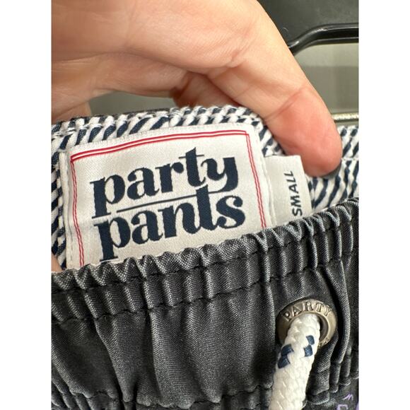 Party Pants Swim Shorts Mens Small Black Dinosaur Golf Animal Trunks Colorful - Picture 2 of 6